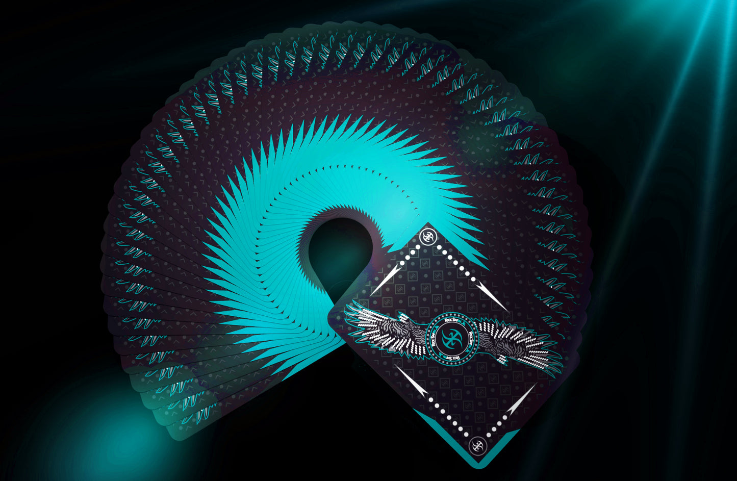 Falcon Playing Cards (Aqua Edition) with Printed Box