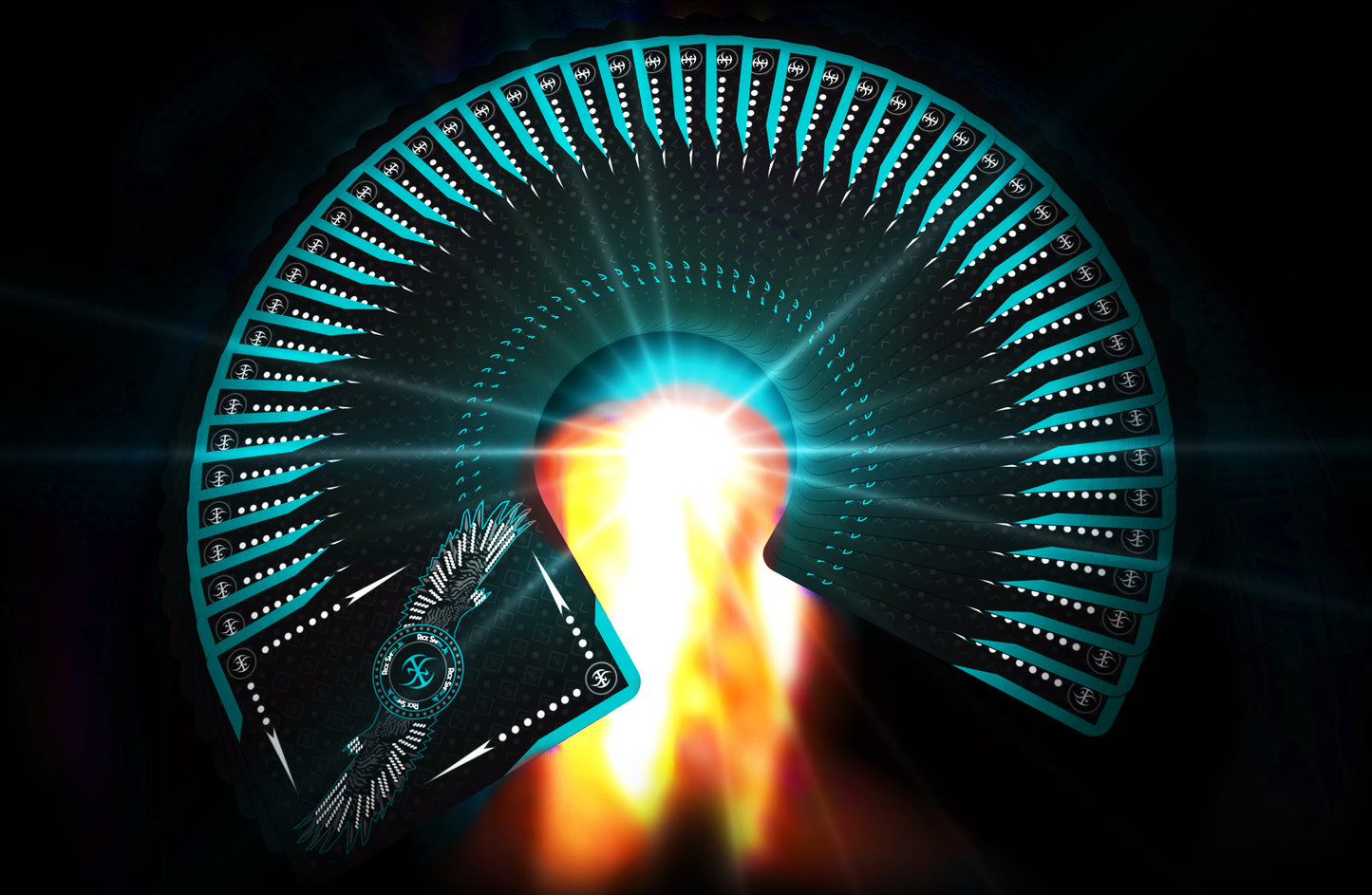 Falcon Playing Cards (Aqua Edition) with Printed Box