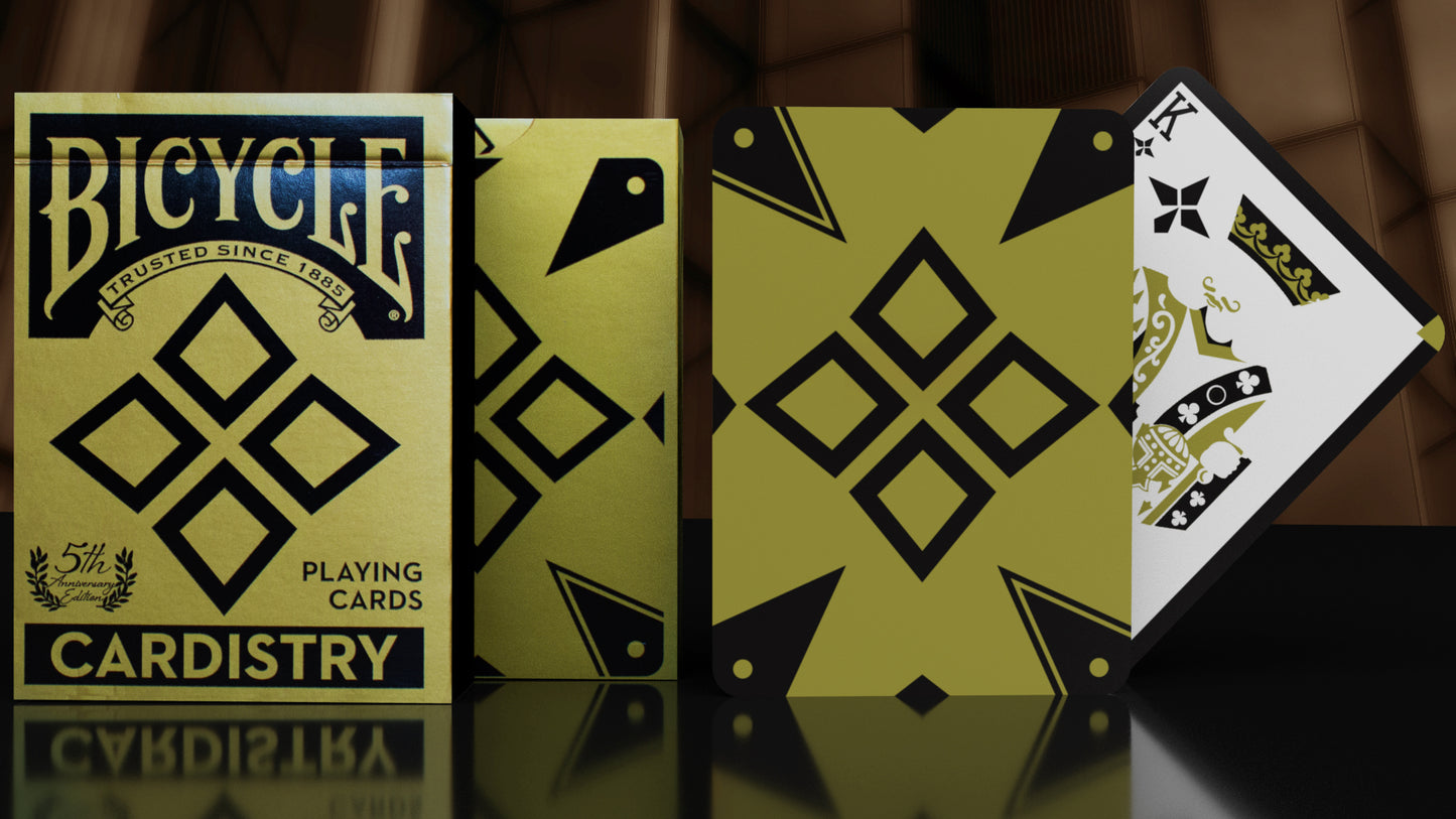 Bicycle Cardistry 5th Anniversary with Metallic Gold Printed Box