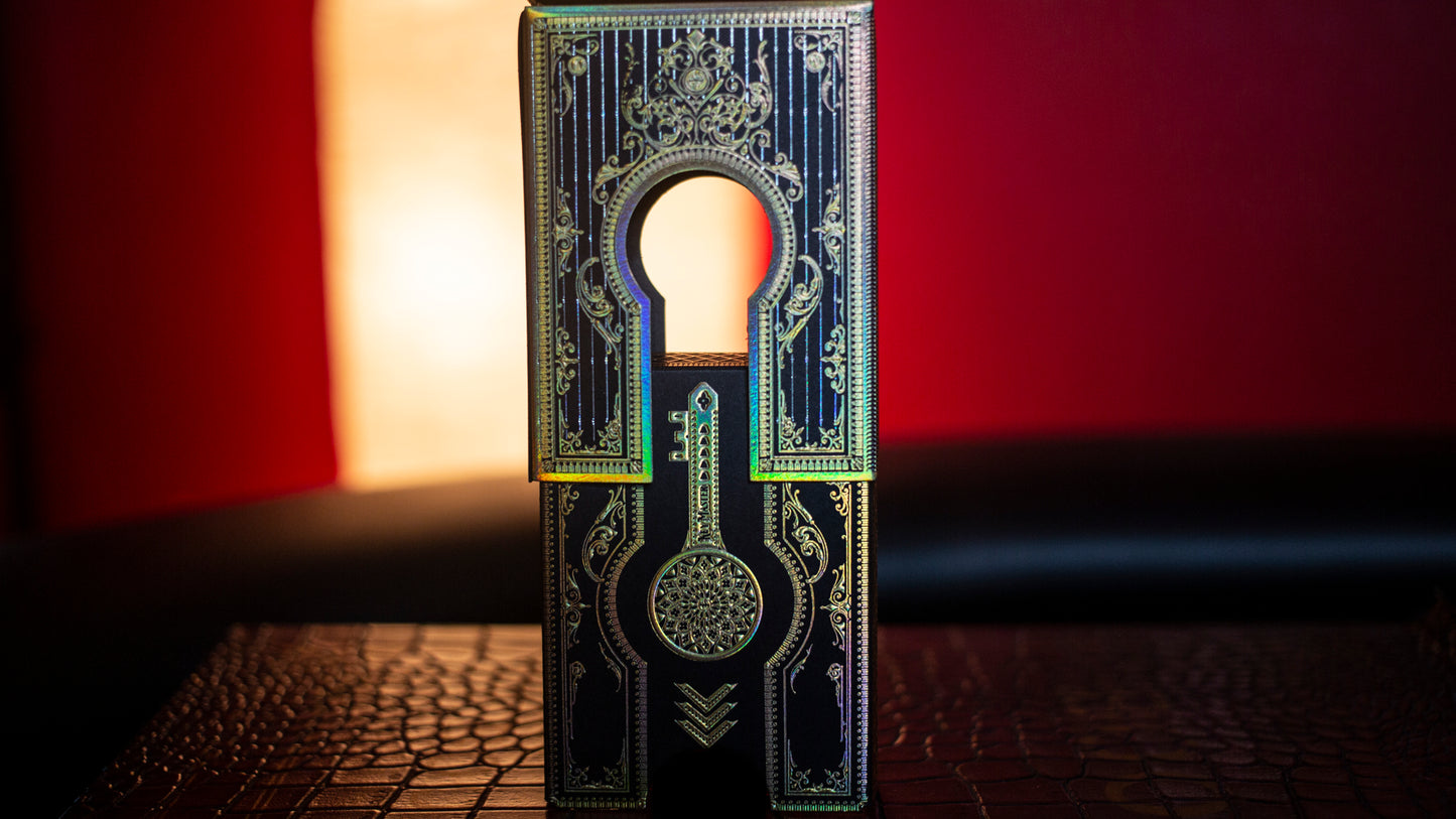 Secrets of the Key Master with Gold Holographic Foil Drawer Box