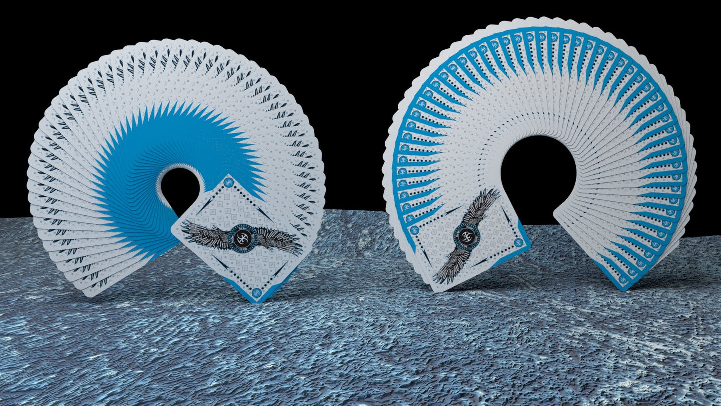 Falcon Playing Cards (Ice Edition) Dual Holographic Foil Box plus Holographic Gilding