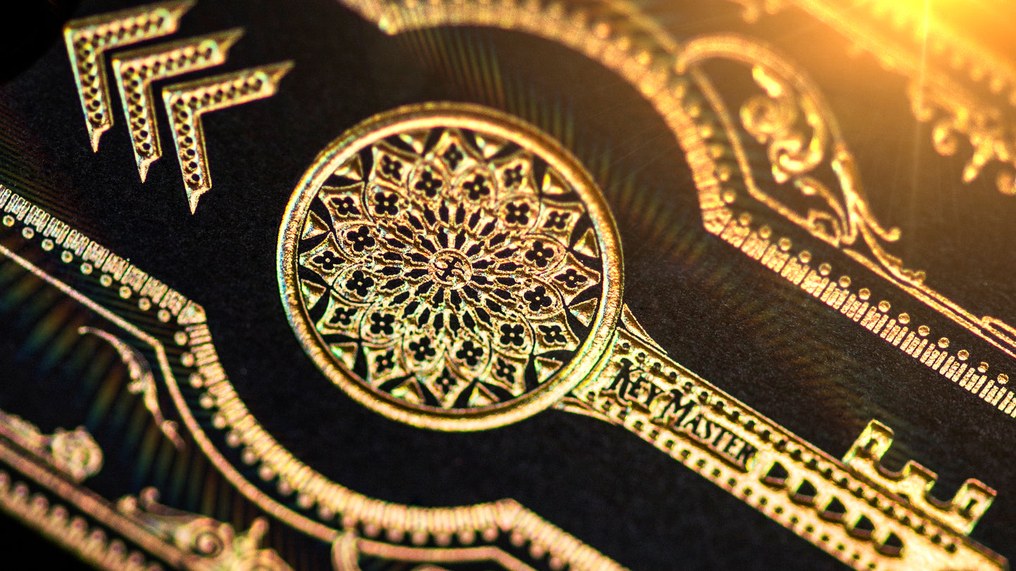 Secrets of the Key Master with Gold Holographic Foil Drawer Box