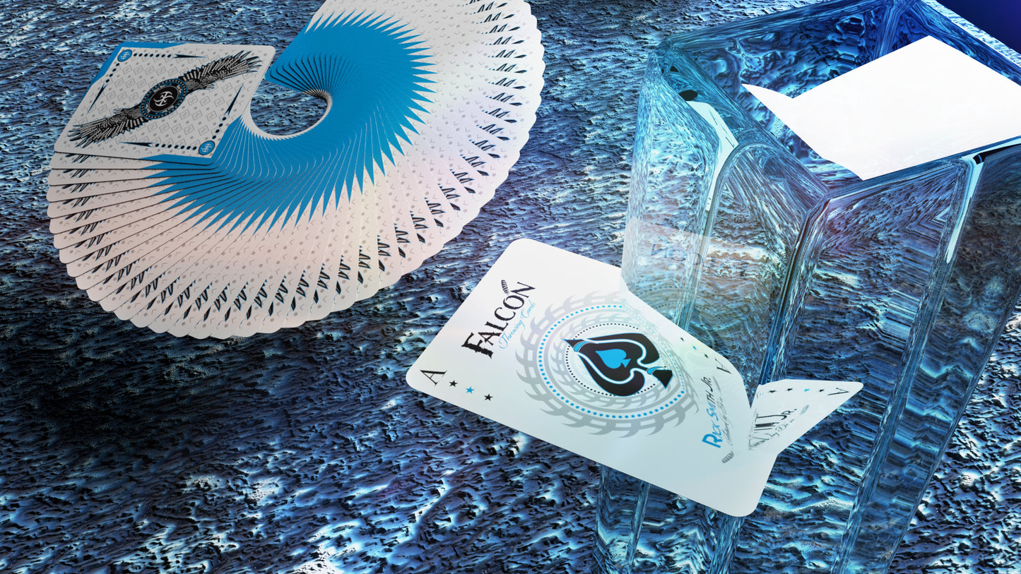 Falcon Playing Cards (Ice Edition) Dual Holographic Foil Box